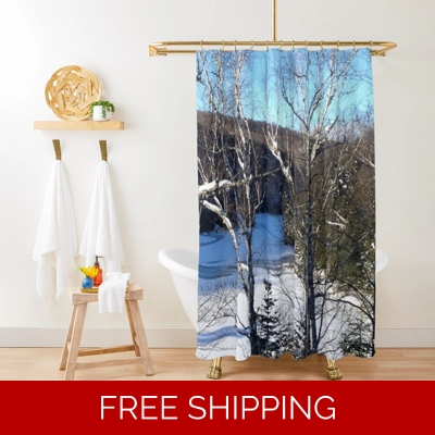 Le Studio Shower Curtain Lake Perry Winter 2019 Le Studio Shower Curtain Lake Perry Winter 2019